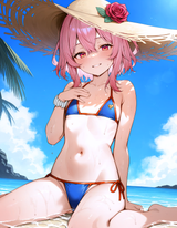 59503-rosemi lovelock, pink hair, multicolored eyes, smile, loli, flat s-339974055