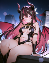 59664-azki _(hololive_), black hair, long hair, half updo, purple eyes s-592835387