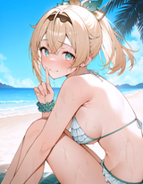 59685-kazama iroha, blonde hair, aqua eyes, ponytail, medium breasts, s-91897938