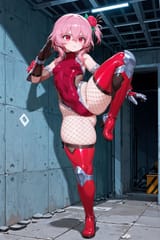 00013-1987040337-best quality,_(rosemi lovelock_1.0), pink hair, side ponytail,_serious,_small breasts, thick thighs, _lora_Tool-illustrious-Thig
