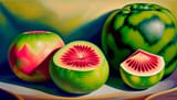 Georgia_O_Keeffe_painting_WATERMELONS_ON_THE_VINE_901487191