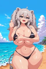 00007-2372722883-best quality,_shishiro botan, (grey eyes_1.0), lion tail,_fangs, open mouth, _D,_huge breasts, _wide hips, _lora_Tool-Illustriou
