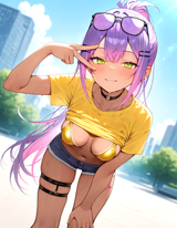 60458-tokoyami towa, purple hair, long hair, ponytail, green eyes, med s-1761327731