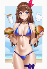 1girl, solo, __tokino_sora, large_breasts_tokino sora (streetwear), large_breast s-2633957002