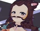 The moustache girl