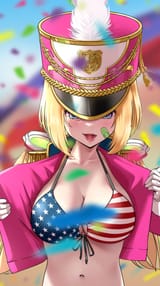 Aki American flag bikini