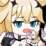 Lumi licks Lia