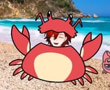 a happy crab