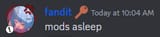 mods asleep