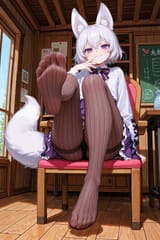 00009-3742386729-best quality,_tenma maemi, purple eyes, thick eyebrows, fox ears, fox tail, white hair, _ white tail, white ears,_looking at vie