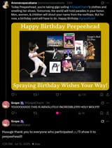 Peepeehead Birthday Card Reaction 2025
