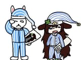 sleepy couple