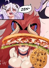Zen eats Henya&#039;s Huge Subway