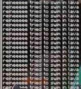 reine tried to swin into lava