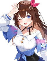 61409-tokino sora, brown hair, blue eyes, long hair, one eye closed, o s-3950420125