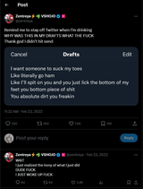 Zen confirmed footfag and wannabe dom