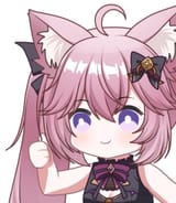 pinkcatthumbup