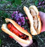 white hotdog