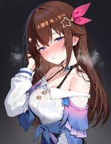 61823-tokino sora, brown hair, blue eyes, long hair, torogao, half-clo s-1706342856
