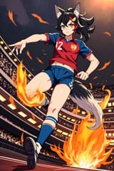 00020-3924352339-best quality, ookami mio, wolf ears, 1girl, solo, wolf tail, (soccer uniform_1.2), skindentation, groin tendon, short shorts, kn[sound=files.catbox.moe%2Ffxvv6e.m4a]