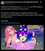 400k celebration post