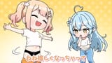 履いてきたキャラパンをラミィに披露するねねち【ホロライブ手描き_桃鈴ねね_雪花ラミィ】 00-00-34.43