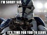 time for you to leave