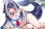yande.re 1188972 animal_ears bikini garter indie_virtual_youtuber kaptivate see_through seifuku shylily swimsuits tail tattoo