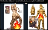 Twink and Bara 24 Karat Gold Labubus
