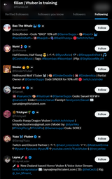 filly follow list