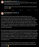 Screenshot 2025-07-23 at 15-32-10 (1) MOZUMI🍹PICHI【V-Dere】 en X I&#039;ve said it before but if you have like a hundred terms to your commission usage and bring up extra fees for things that should be expected (vtuber asset but doe[...]