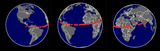 2024YR4 Asteroid projected trajectories