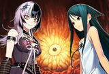 2girls,shiori novella,saya (saya no uta), saya_no_uta ,volumetric lighting,, biz s-1588665509