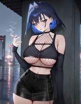 62679-ouro kronii, blue hair, blue eyes, medium hair, half-closed eyes s-1061356719
