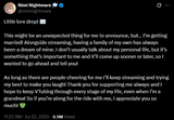 NIMI NIGHTMARE ANNOUNCEMENT