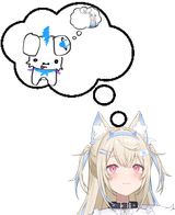 Fuwawa thinking about wuffians thinking about her thinking about Wuffians