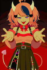 1girl, smug, virtual youtuber, ironmouse (1st costume), tongue, face focus, s-3799215711