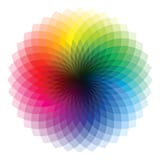 color wheel with light gradients