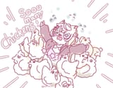 mococo getting raped by chickens