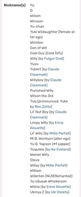 willy_nicknames