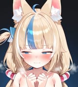 63893-sameko saba, cat ears, blue eyes, blonde hair, blue hair, very l s-2142036635a