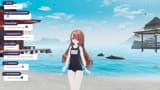 Nina swimsuit at beach
