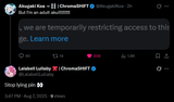 Screenshot 2025-08-07 at 15-49-03 Lalabell Lullaby 🎀 ChromaSHIFT on X @AkugakiKoa Stop lying pin 👀 _ X