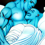 Dr. Manhattan and Dr. Manhattan cuddling (5)
