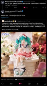 Saw the most beautiful Hatsune Miku figurine.