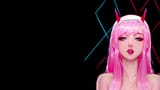 stylized zero two wallpaper 