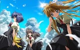 Konachan.com - 130266 air feathers kamio_misuzu key kirishima_kano ribbons sky tohno_minagi