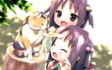 yande.re 123181 cuffs garden gayarou kasuga_nadeshiko kasuga_sakurako neko wallpaper
