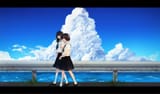 Konachan.com - 262952 2girls clouds kneehighs machiyaa original school_uniform sky socks summer