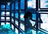 Konachan.com - 282303 blue bubbles clouds original rito_0x0 summer
